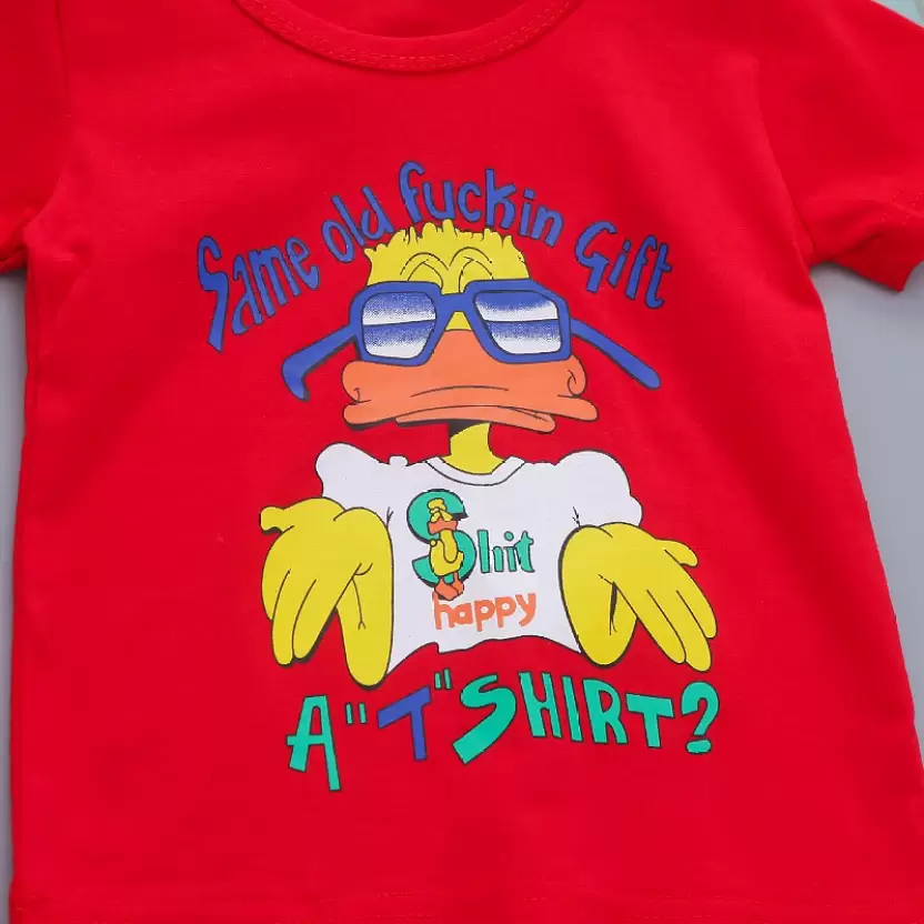 Round Neck Half Sleeve Set Duck Print - Image 13