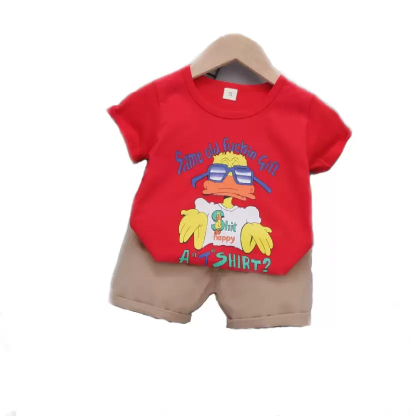 Round Neck Half Sleeve Set Duck Print - Image 15