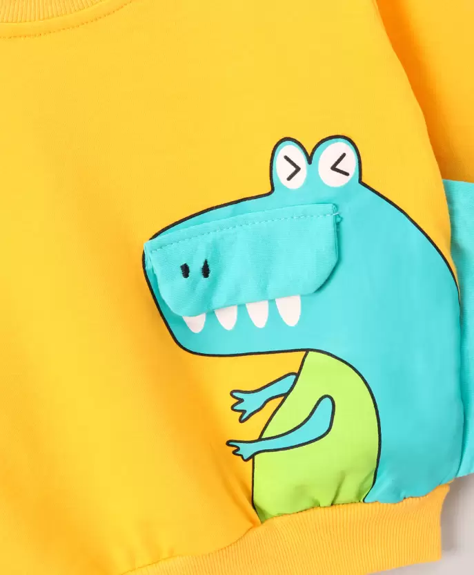 Boy's/Girl's Full Sleeve Round Neck Sweatshirt Dino Print - Image 5