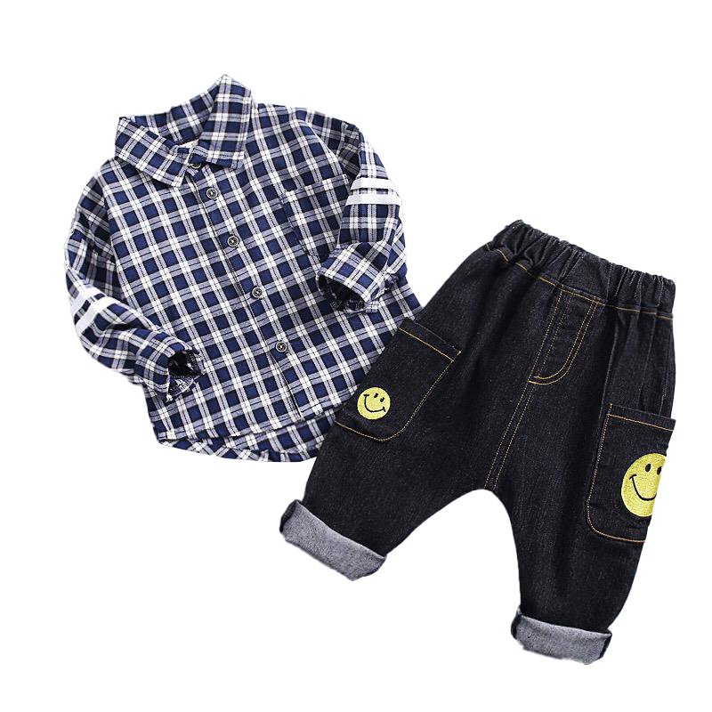 Boy's Full Sleeve Shirt and Pant Set Checks - Image 3