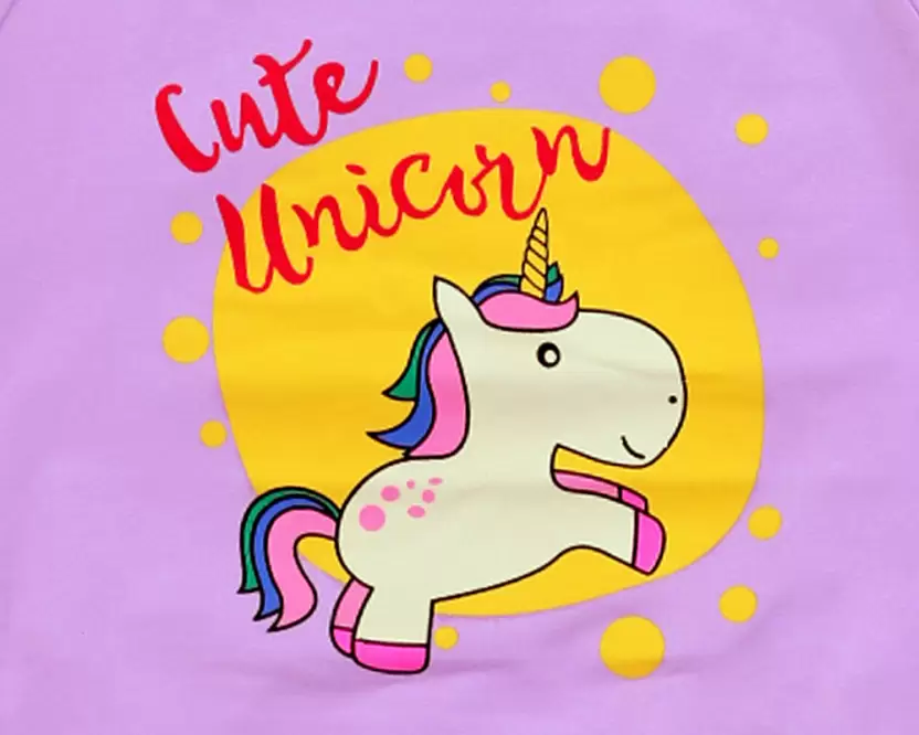 Girl's Full Sleeve Round Neck Sweatshirt Unicorn Print - Image 3