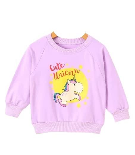 Girl's Full Sleeve Round Neck Sweatshirt Unicorn Print - Image 7