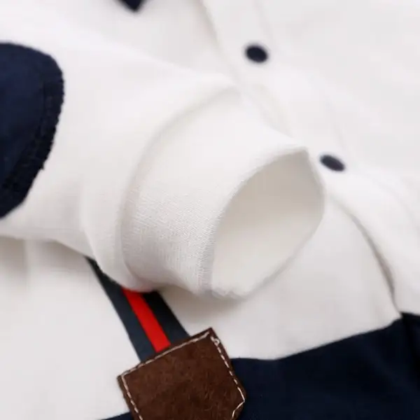 Full Sleeves Suspender Print Party Romper With Bow Tie Solid - Image 19