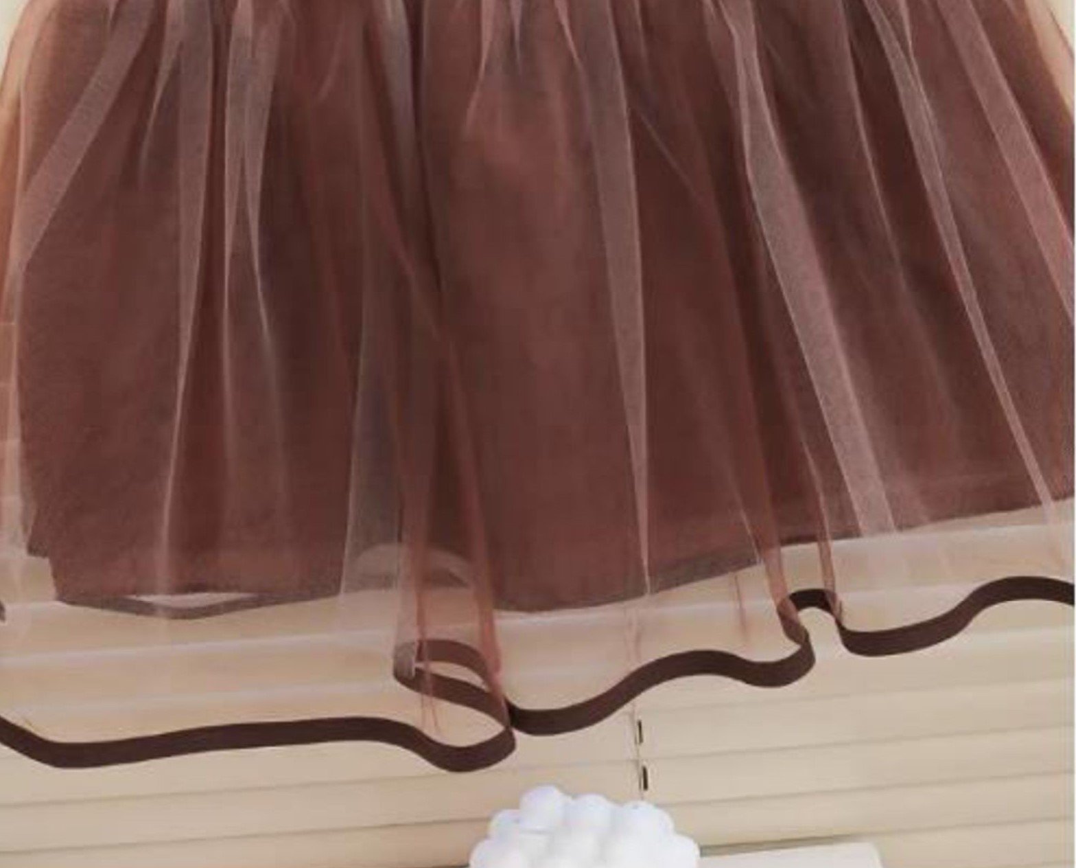 Girl's Korean Style Long Sleeve Round Neck Bow Attached Embellished Plaid Frock - Image 14