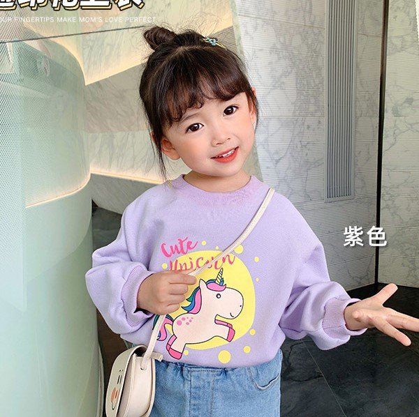 Girl's Full Sleeve Round Neck Sweatshirt Unicorn Print - Image 22
