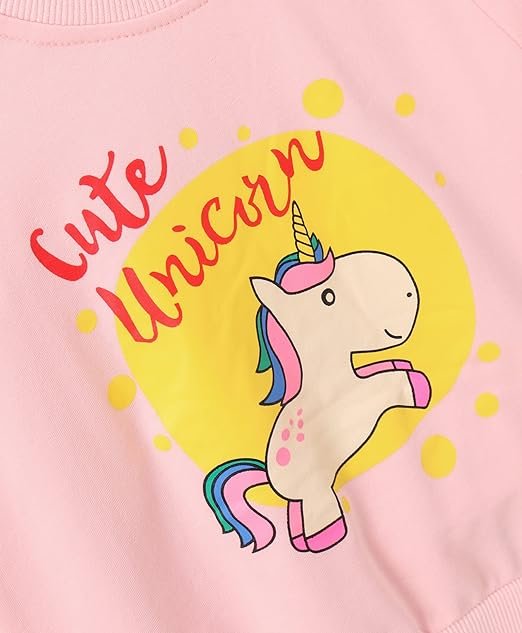 Girl's Full Sleeve Round Neck Sweatshirt Unicorn Print - Image 12
