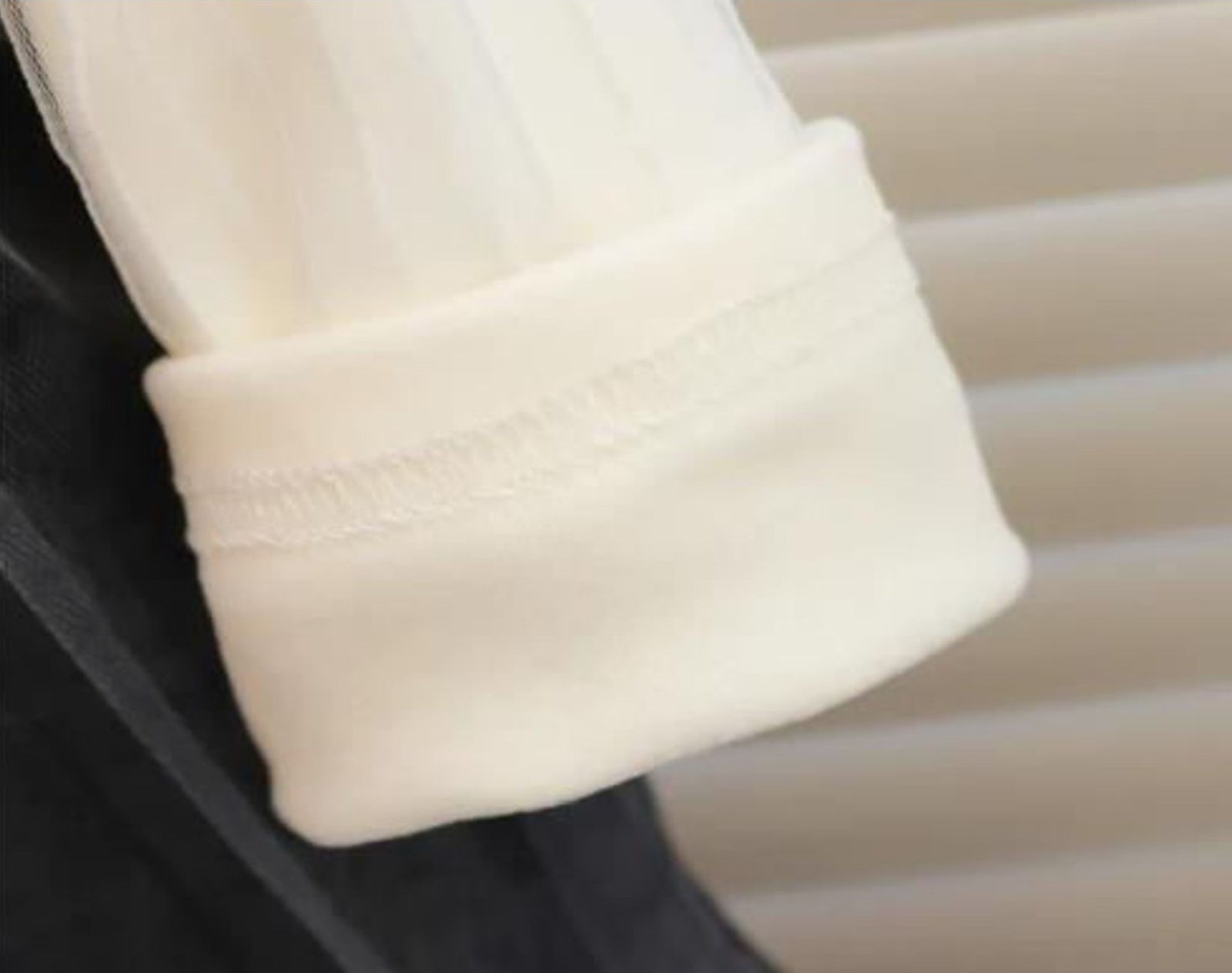 Girl's Korean Style Long Sleeve Round Neck Bow Attached Embellished Plaid Frock - Image 12