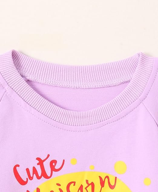 Girl's Full Sleeve Round Neck Sweatshirt Unicorn Print - Image 18