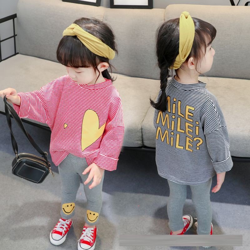 Girl's Cotton Full Sleeves T-Shirt & Pant Set Heart Print - Image 5