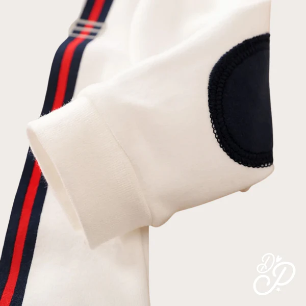 Full Sleeves Suspender Print Party Romper With Bow Tie Solid - Image 6