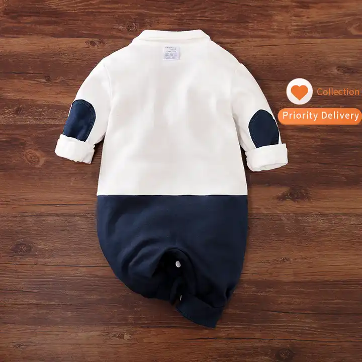 Full Sleeves Suspender Print Party Romper With Bow Tie Solid - Image 9