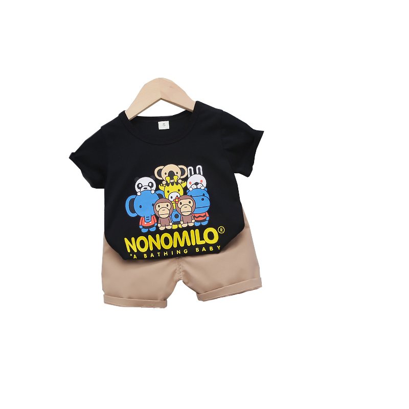 Round Neck Half Sleeve T-Shirt Set Animals Print - Image 8