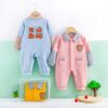 Boy's Full Sleeves Solid Romper