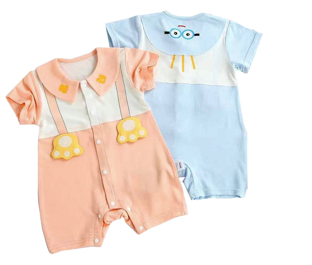 Half Sleeve Knee Length Snap-Up Romper - Image 4