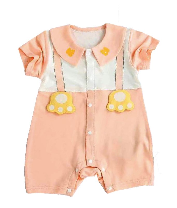 Half Sleeve Knee Length Snap-Up Romper - Image 5