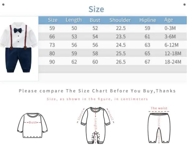 Full Sleeves Suspender Print Party Romper With Bow Tie Solid - Image 24