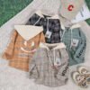 Boy's Korean Style Full Sleeves Checked Hoodie Shirt