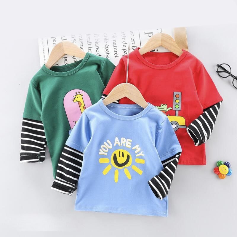 Boy's Full Sleeve Round Neck T-Shirt Graphic Print