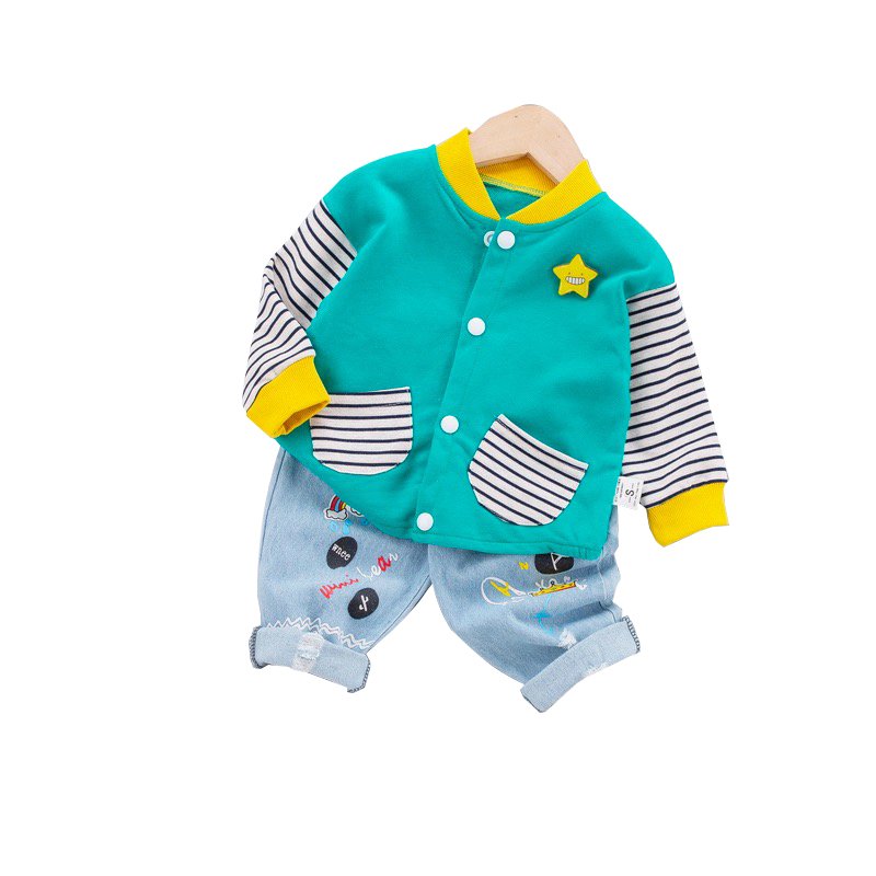 Boy's Korean Style Full Sleeve Casual Outfit 2 Piece Set - Image 6