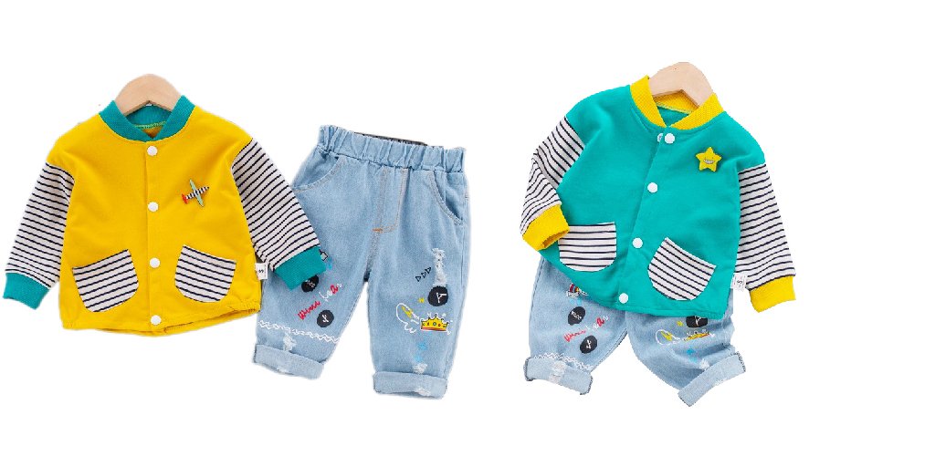Boy's Korean Style Full Sleeve Casual Outfit 2 Piece Set - Image 8