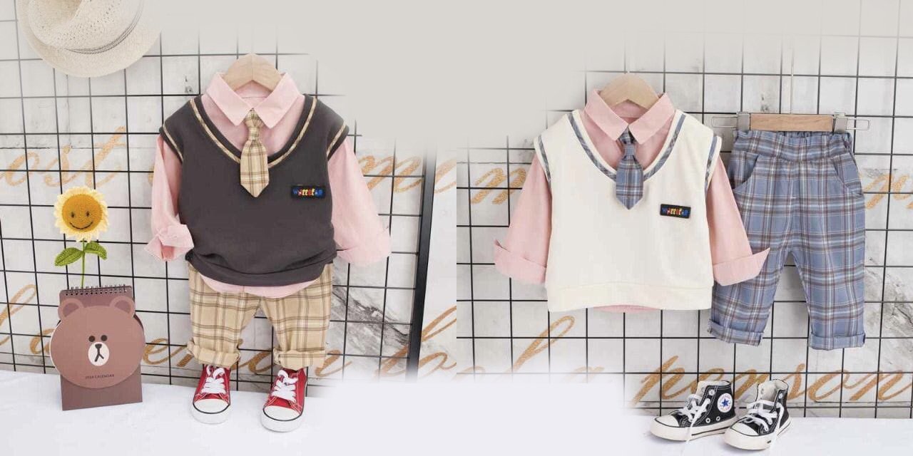 Boy's Korean Style Full Sleeve Casual Party Outfit 4 Piece Set - Image 10