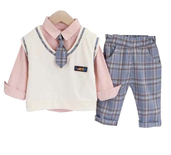 Boy's Korean Style Full Sleeve Casual Party Outfit 4 Piece Set - Image 9