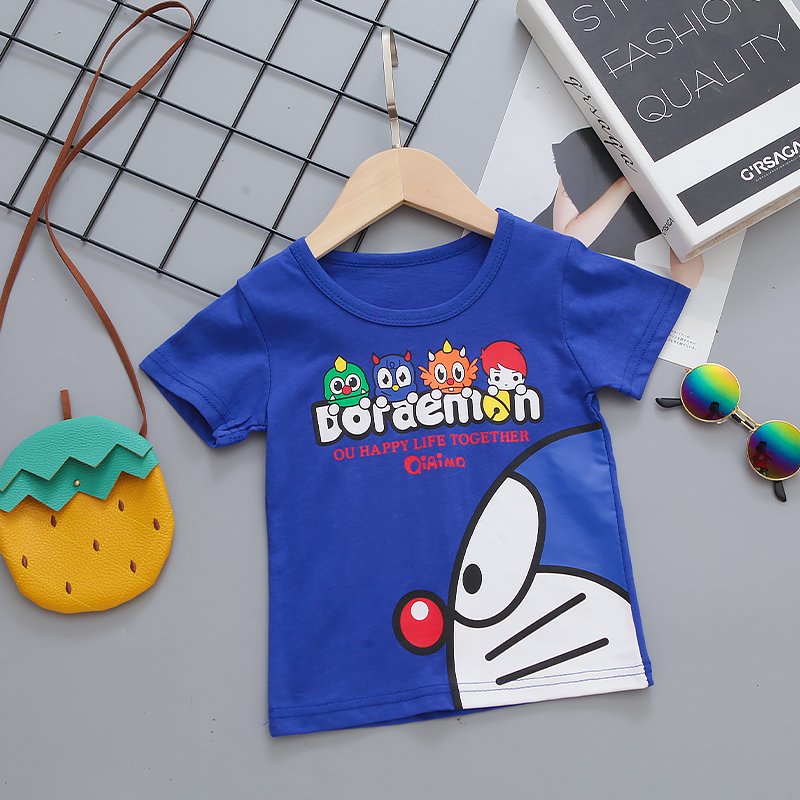 Round Neck Half Sleeve Set Doraemon Print - Image 13