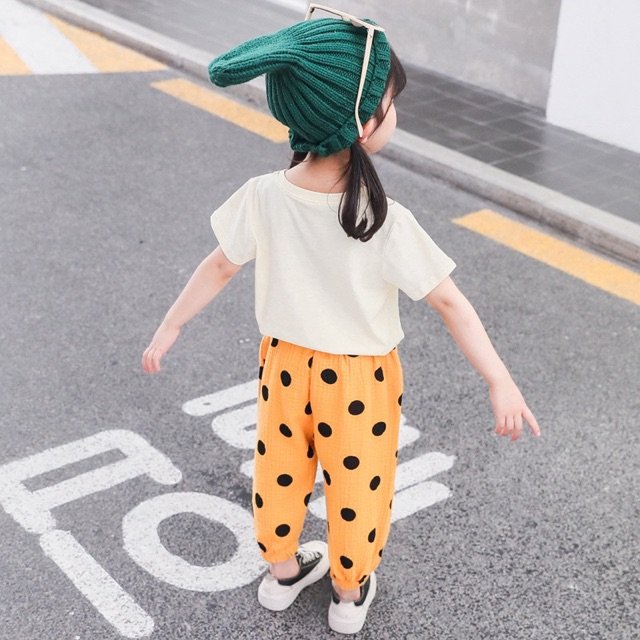 Girl's Cotton Half Sleeves T-Shirt & Lounge Pant Set Bear Print - Image 8